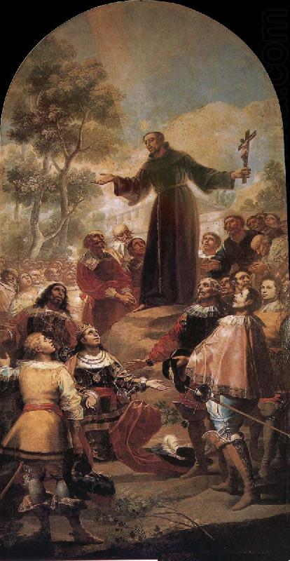 St Bernardino of Siena preaching before Alfonso V of Aragon, Francisco Goya